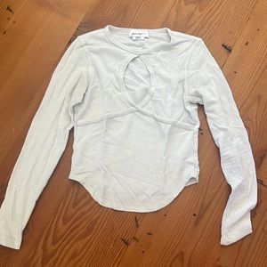 the Line by K white waffle knit top